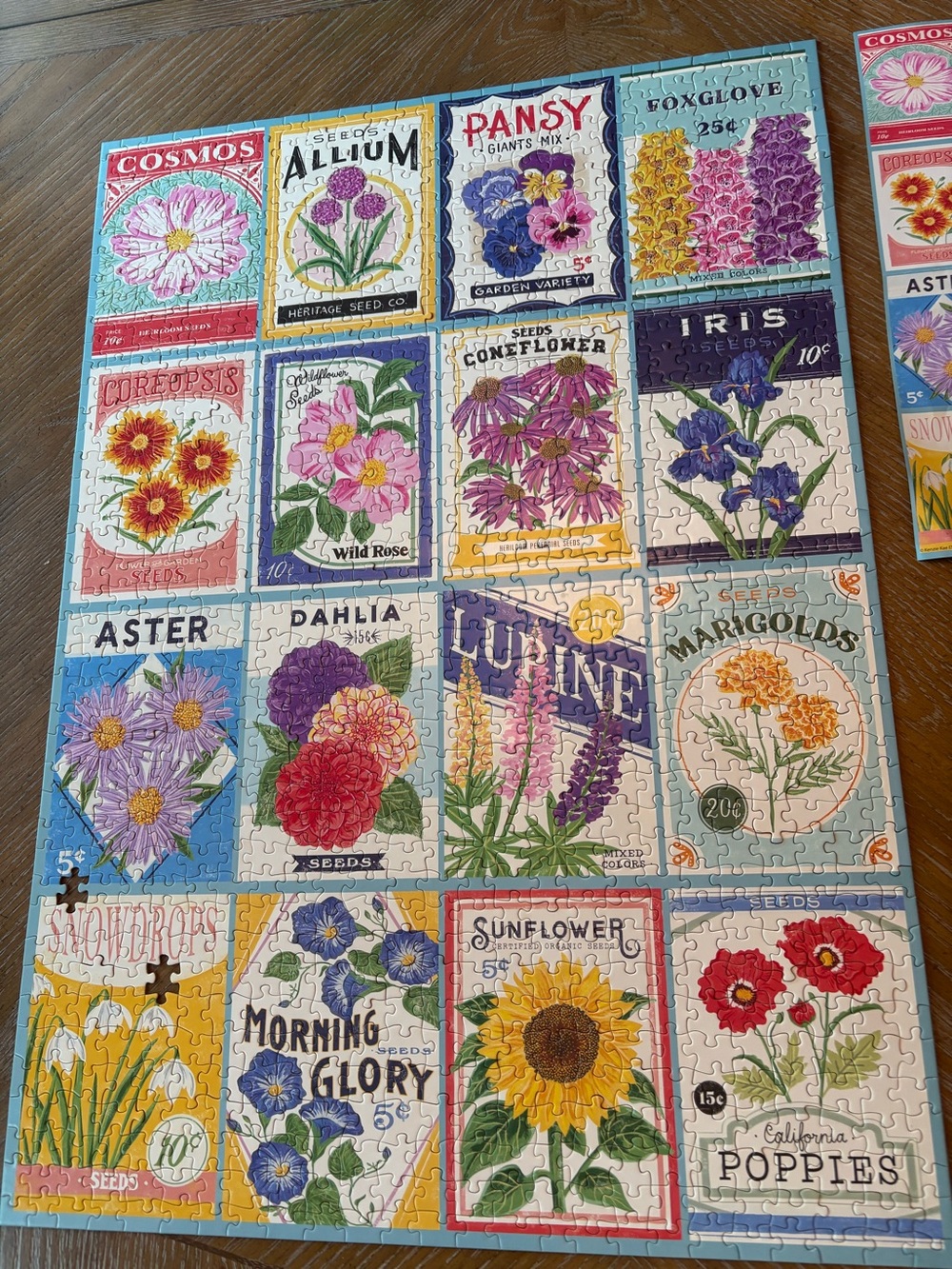 Floral Seed Packet 1000-Piece Puzzle - Multicolor